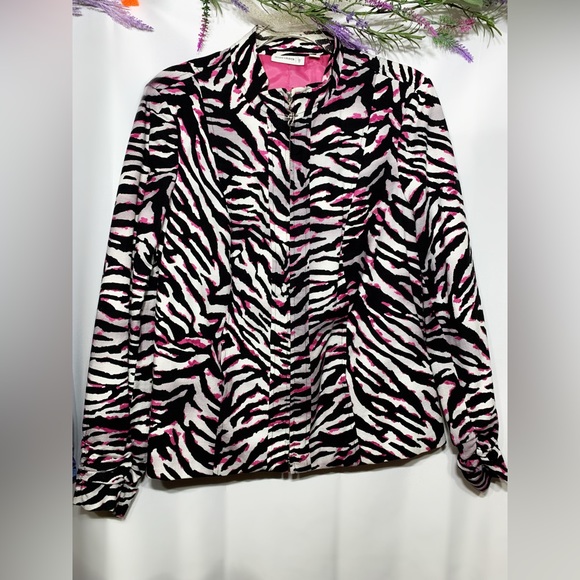 Susan Graver Women’s Multi-Colored Zebra Jacket - Picture 2 of 4